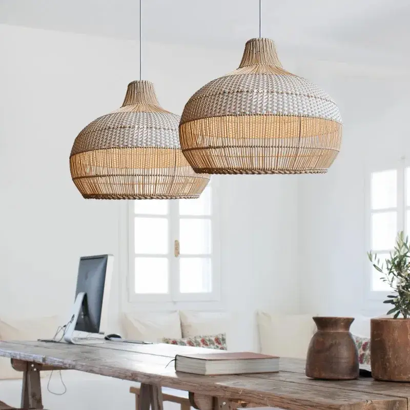 Vine weaving retro led chandelier for living room, tea room, or bed... Offre Limitée
