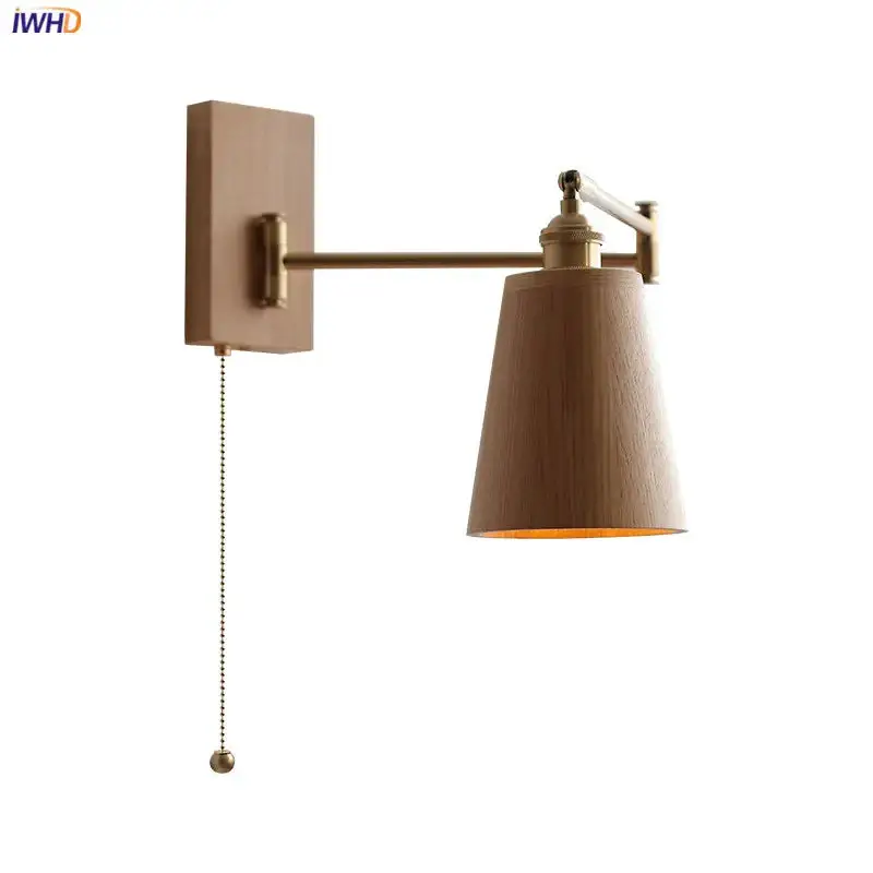 Led wall light in ash and walnut wood Nouvelle Collection