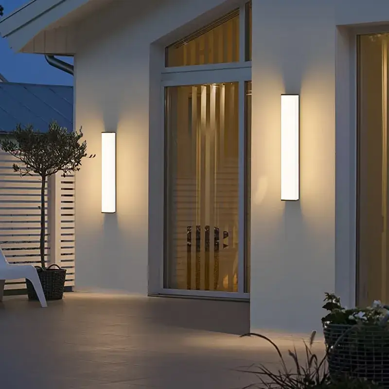 Stainless steel waterproof led long wall light modern ip65 outdoor ... Usine Directe