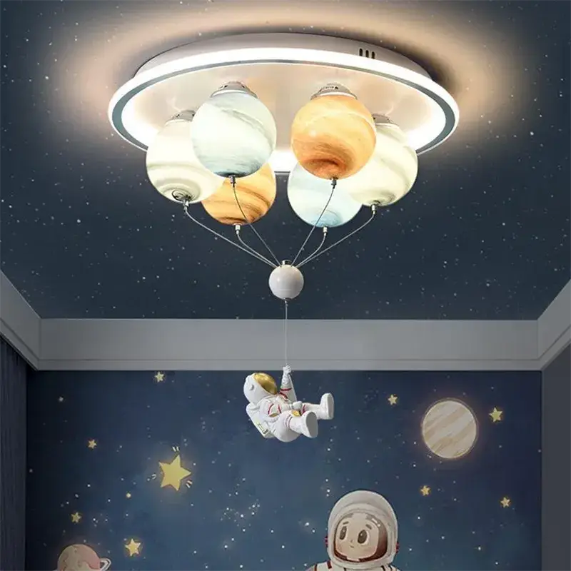 Sandyha astronaut modern led ceiling light creative planet lamp for... Promotion Saisonnière
