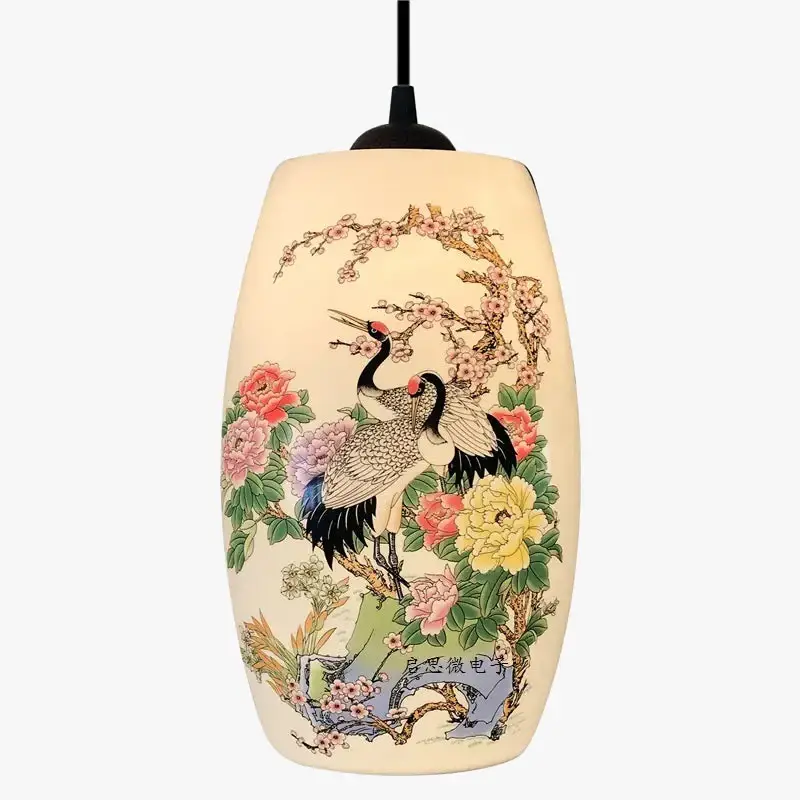 Chinese ceramic pendant light Affaire À Saisir