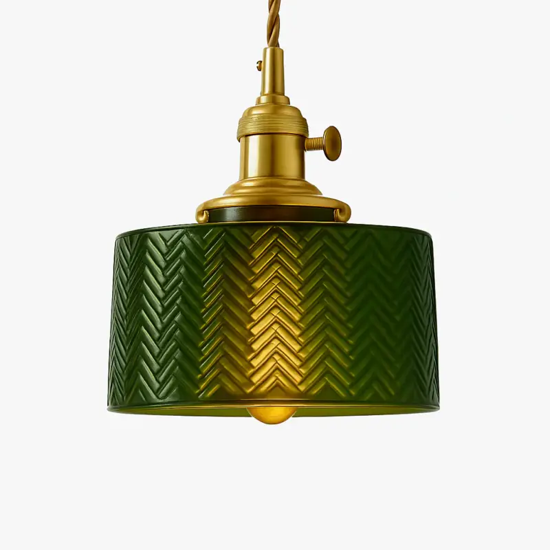 Scandinavian green glass pendant light Promotion