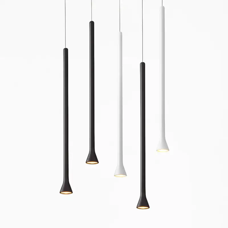 Creative art led long tube pendant light Usine Directe