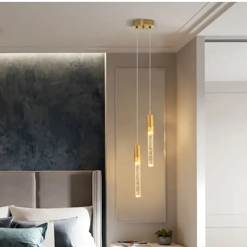 Modern creative led crystal pendant light Solde