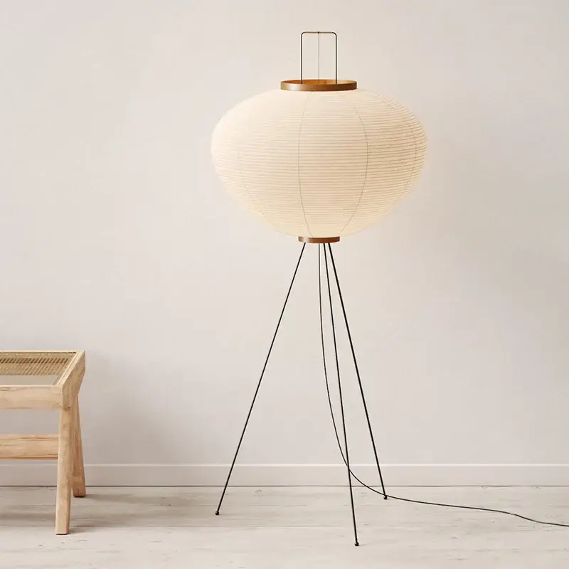 Nordic led japanese wabi sabi handmade rice paper floor lamp vintag... Populaire
