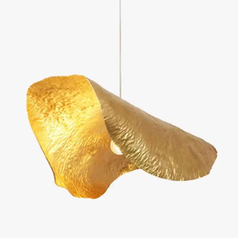 Vente Flash Luxury copper pendant light with retro lotus leaf design