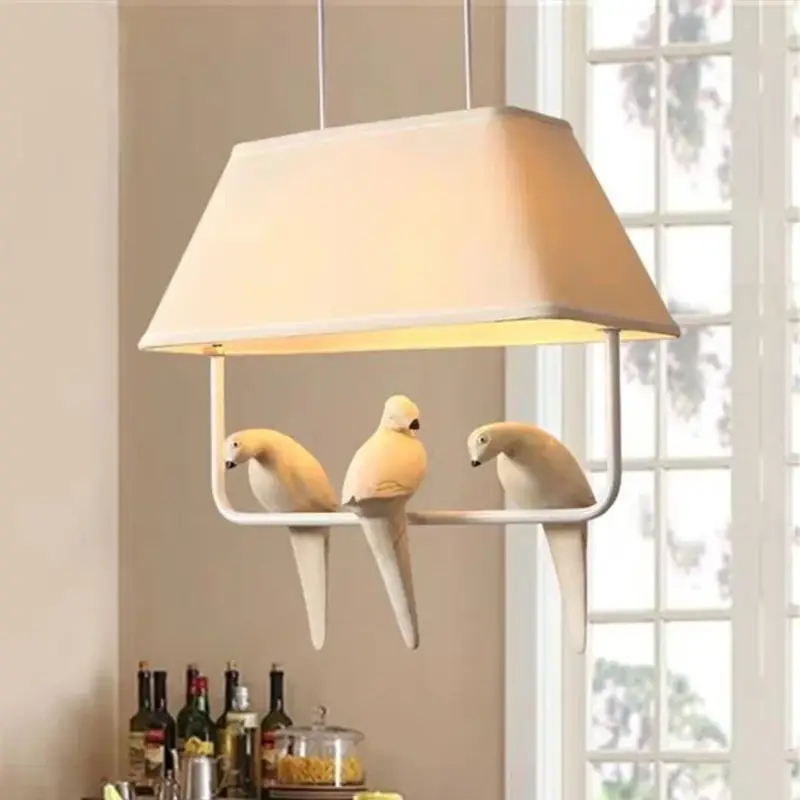 Simple japanese style chandelier with bird pendant Produit De Marque