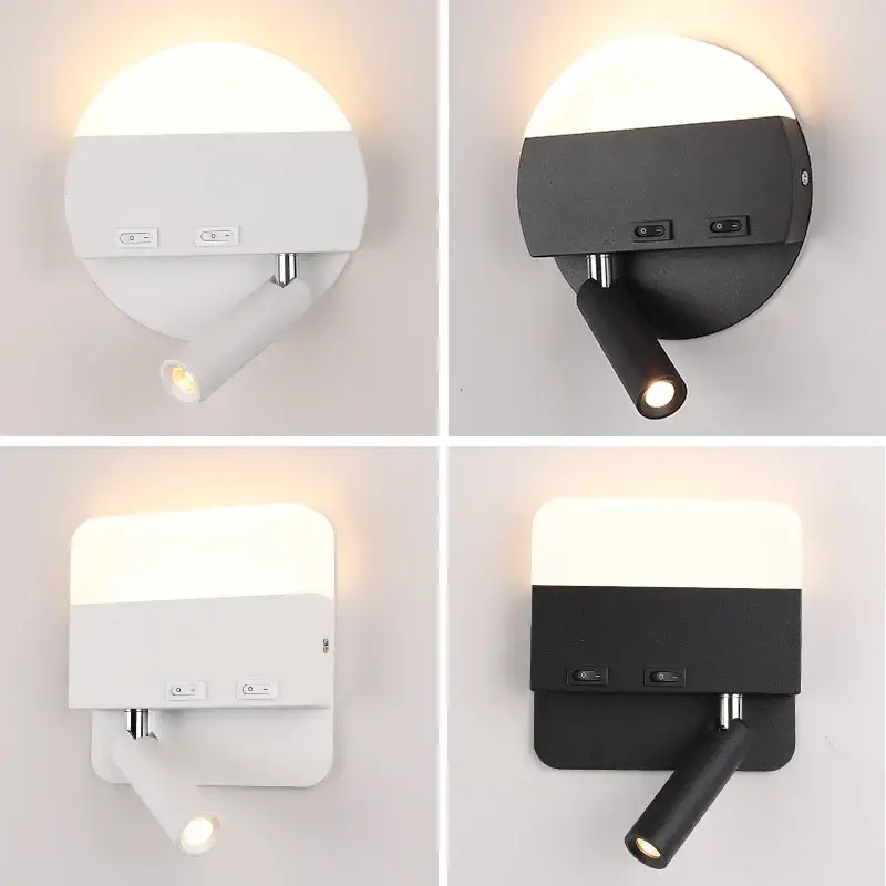 Promotion Minimalist ultra-slim indoor led wall light with round spotlight sw…