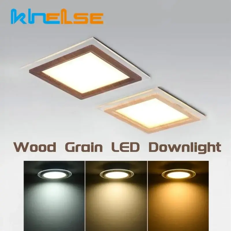 Haute Qualité Ultra-thin recessed led wood grain ceiling light