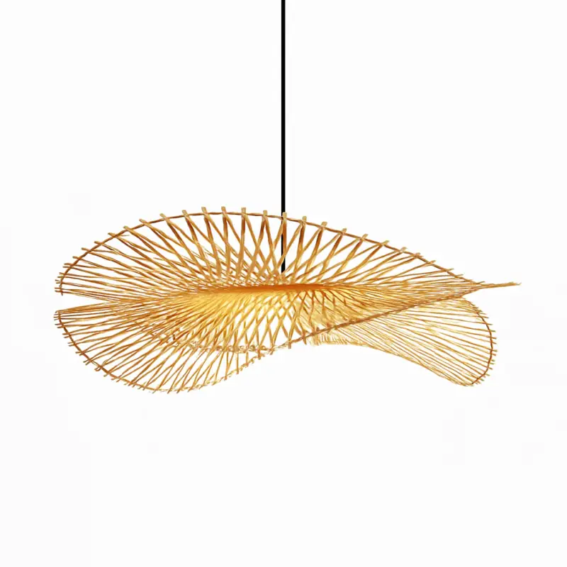 Bamboo woven wicker chandeliers Prix Bas