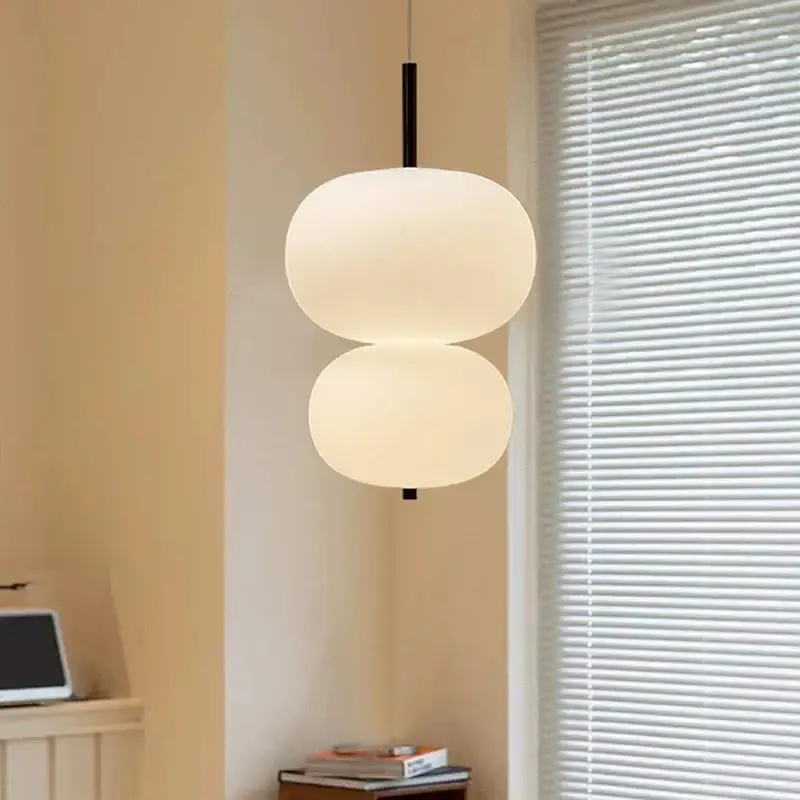 Livraison Express Kobuc nordic design pendant light with large round glass shade, cre...