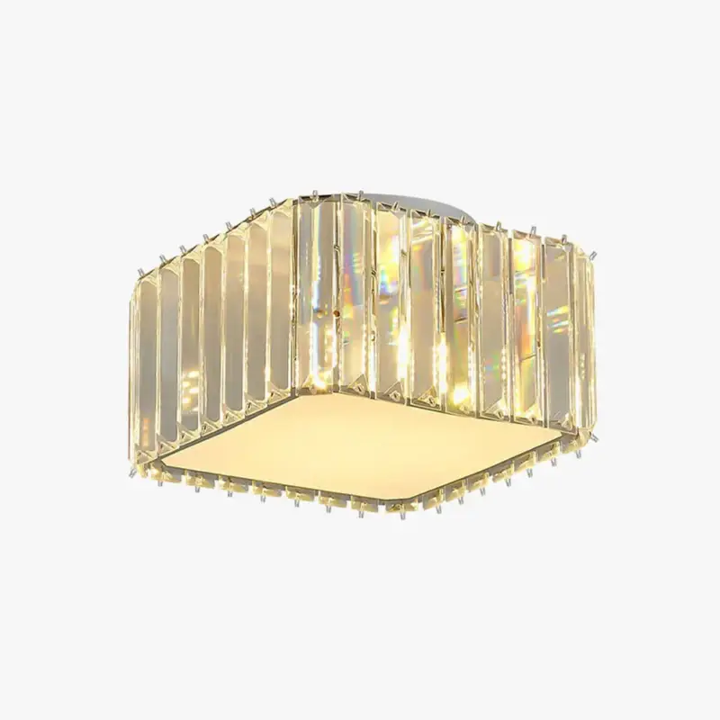 Meilleur Prix Modern simple crystal square ceiling chandelier luxury led ceiling ...