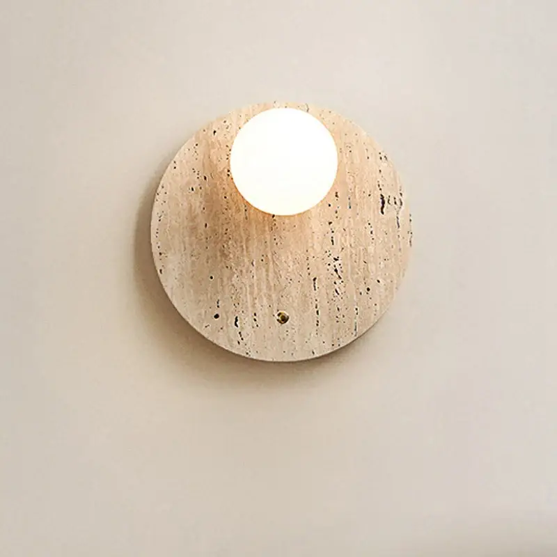 Japanese wabi sabi yellow marble wall light Prix Bas