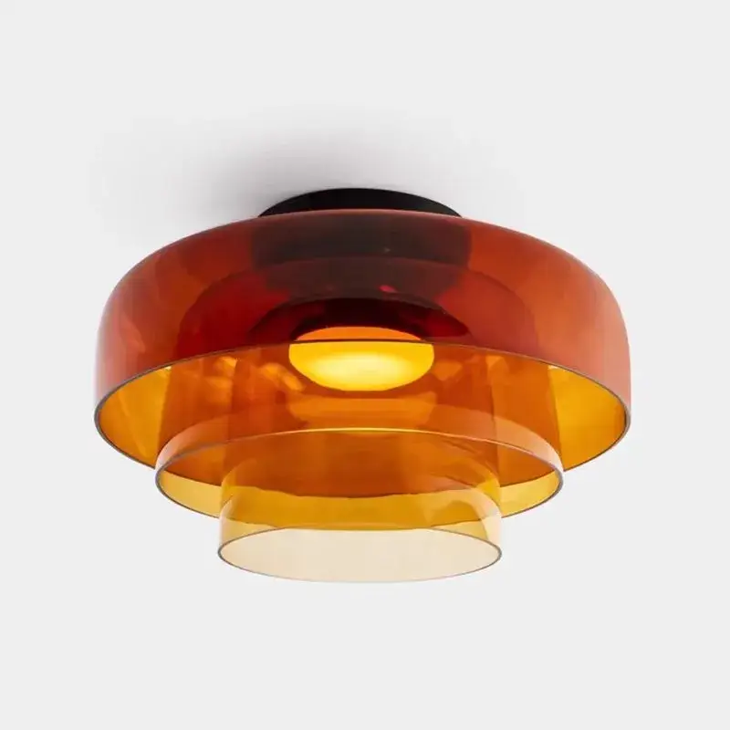 Nordic glass ceiling light with medieval design for bedroom, dining… Commande En Gros