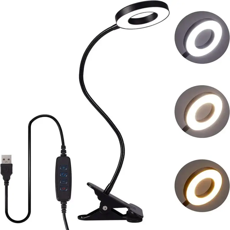 Produit De Marque 48 led clip-on desk lamp usb book light 360° flexible eye protectio...