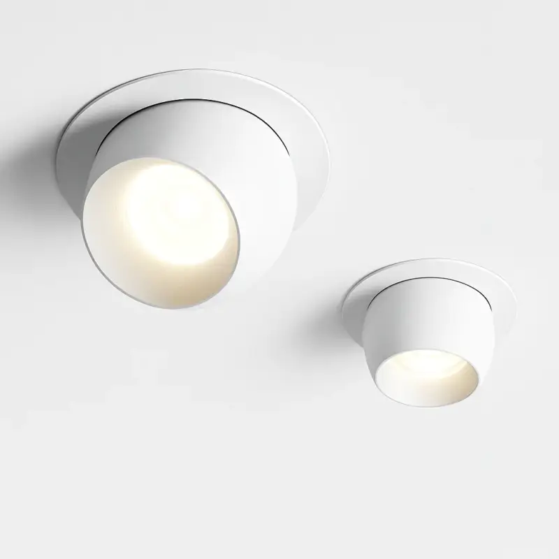 Populaire Recessed led ceiling spotlight adjustable angle cob 75mm 7w rotatin...