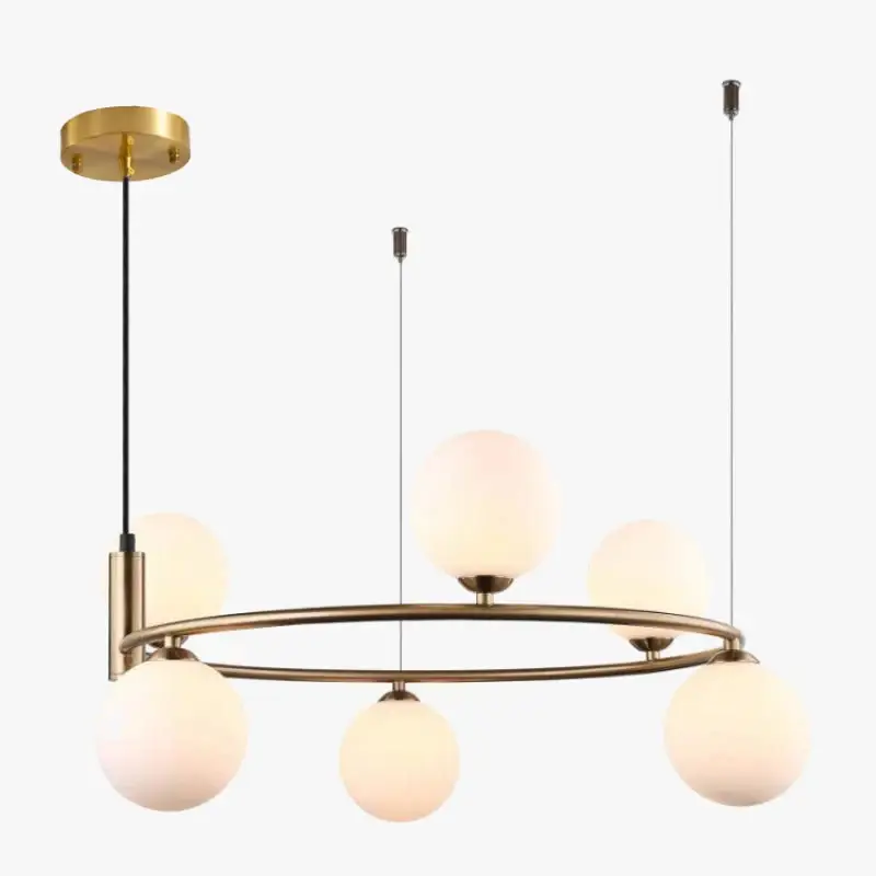 Nordic white glass chandelier Remise