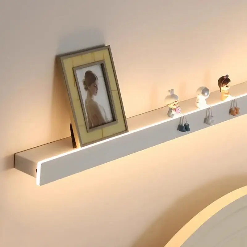 Simple long strip wall lamp with shelf and switch, eye protection b... Pas Cher