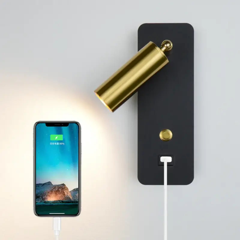 Prix Réduit Indoor led wall lamp 7w with usb charging modern nordic wall sconce...
