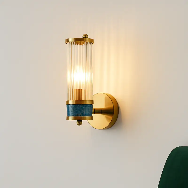Fss modern luxury gold crystal led shell wall light for living room... Certifié