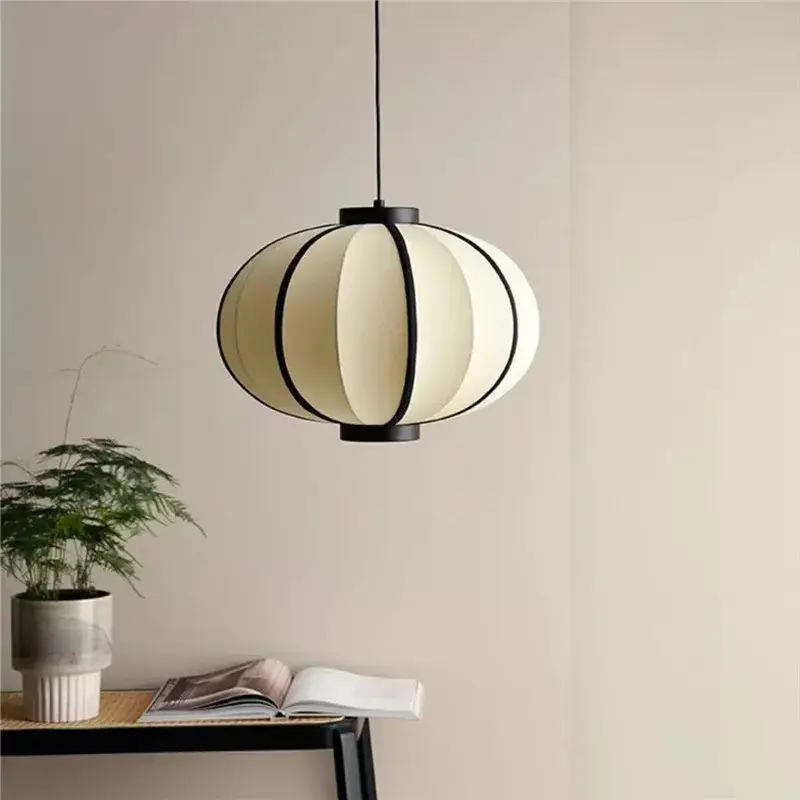 Japanese fabric pendant light for bedroom, living room or restauran... Vente Directe