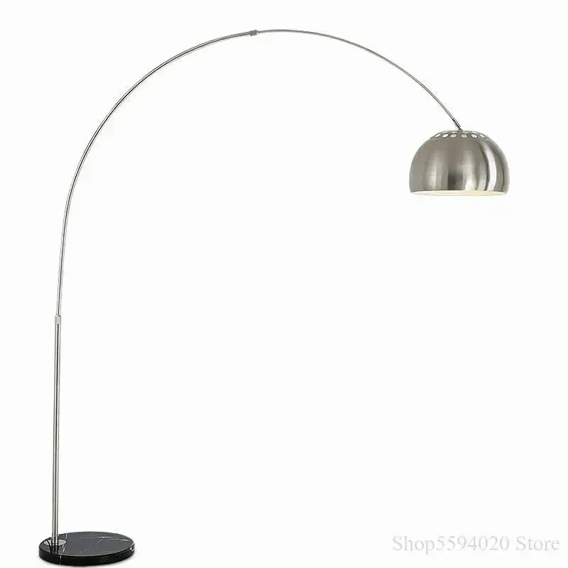 Nordic marble folding arc floor lamp with silver rotating arm for l... Meilleur Choix