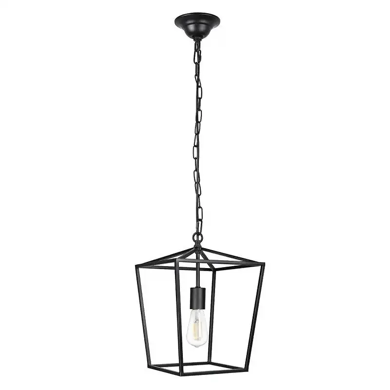 Vintage industrial iron pendant light rectangular lantern for livin... Affaire À Saisir