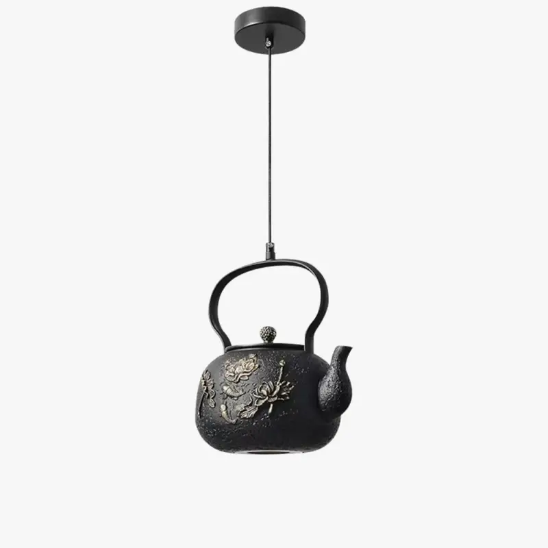 Prix Promo Southeast asian retro vintage resin teapot led pendant light for ki...
