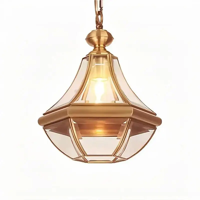 Offre Limitée American rural style solid copper outdoor pendant light, waterproof...