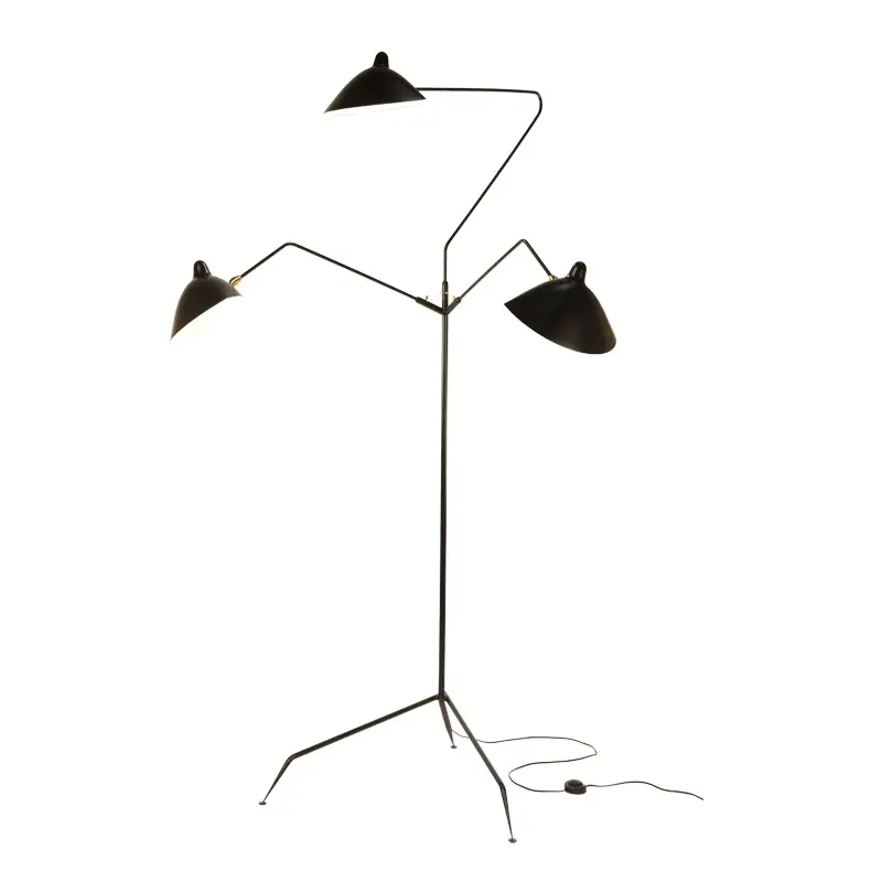 Floor Lamp 3 ARMS BlackSERGE MOUILLE Quantité Limitée