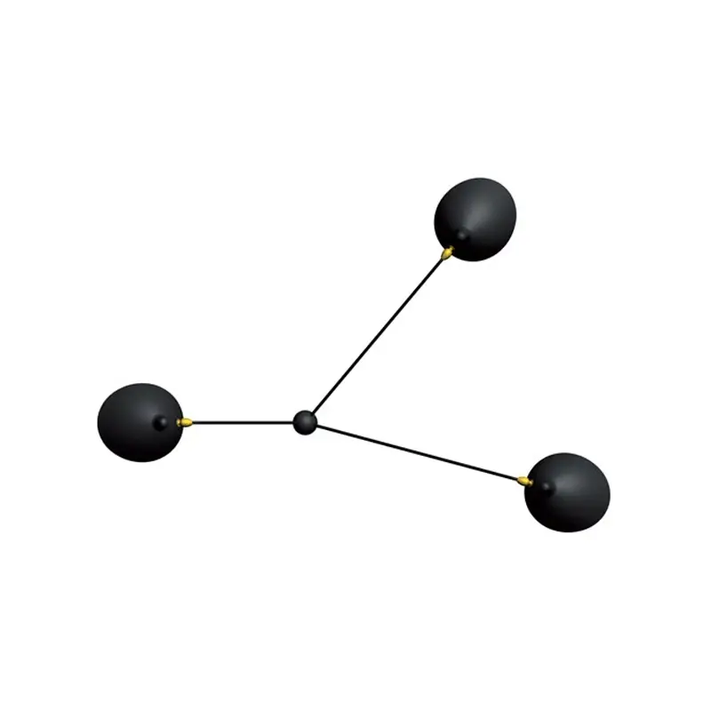 Suspension Plafonnier ARAIGNEE 3 bras NoirSERGE MOUILLE Acheter En Ligne