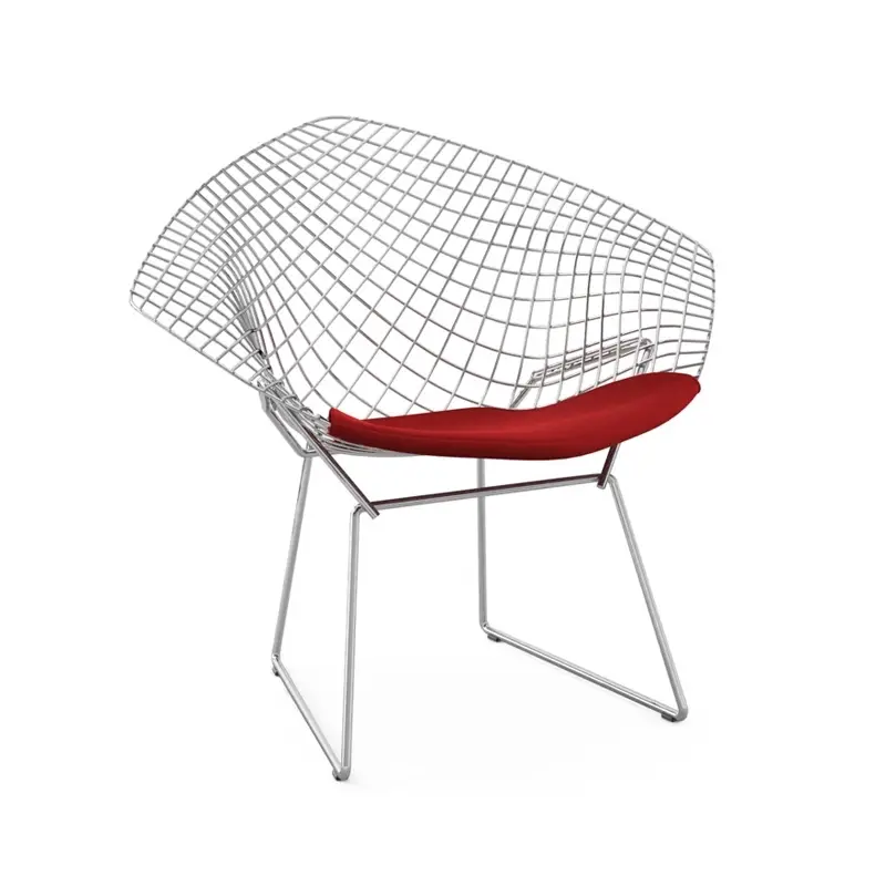 Must-Have Easy chair DIAMOND with seat cushion RedKNOLL