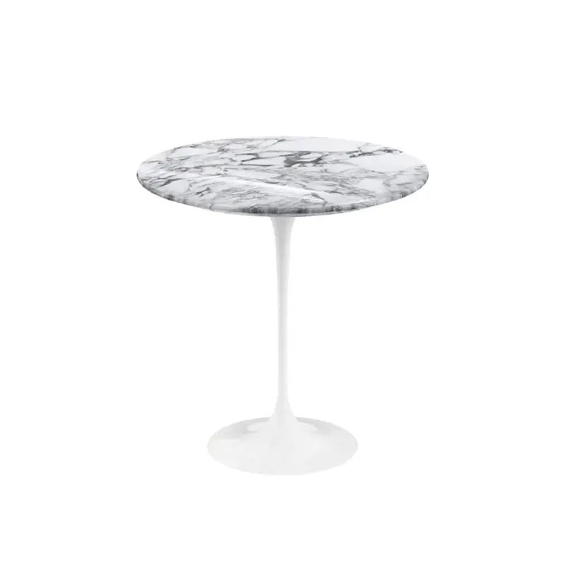 Must-Have Side Table SAARINEN marble Arabescato high gloss marbleKNOLL