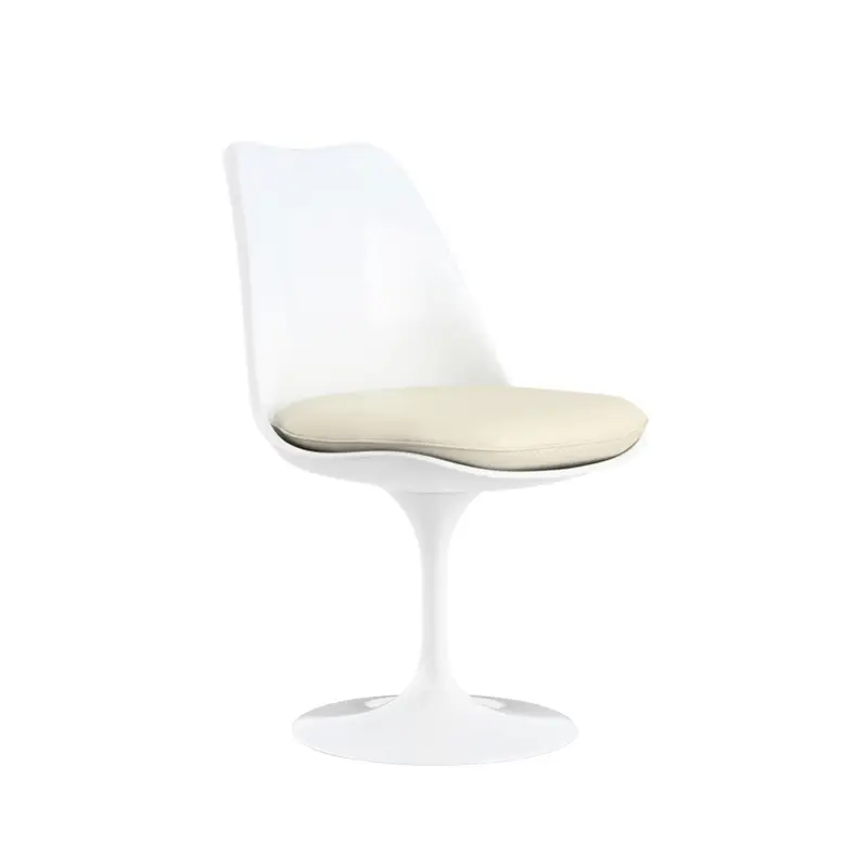 Dining Chair TULIP CHAIR White vinyl cushionKNOLL Satisfait Ou Remboursé