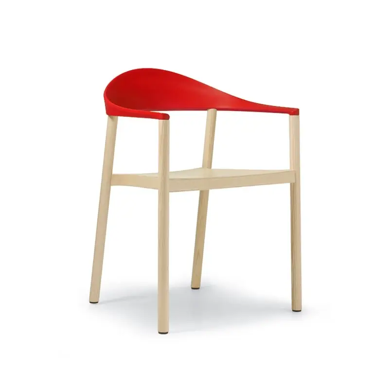 Dining Chair MONZA Red traffic backrestPLANK Super Prix