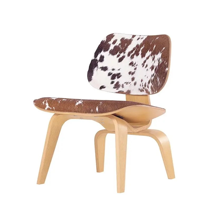 Easy chair LCW Calf's Skin Brown, whiteVITRA Commander Maintenant