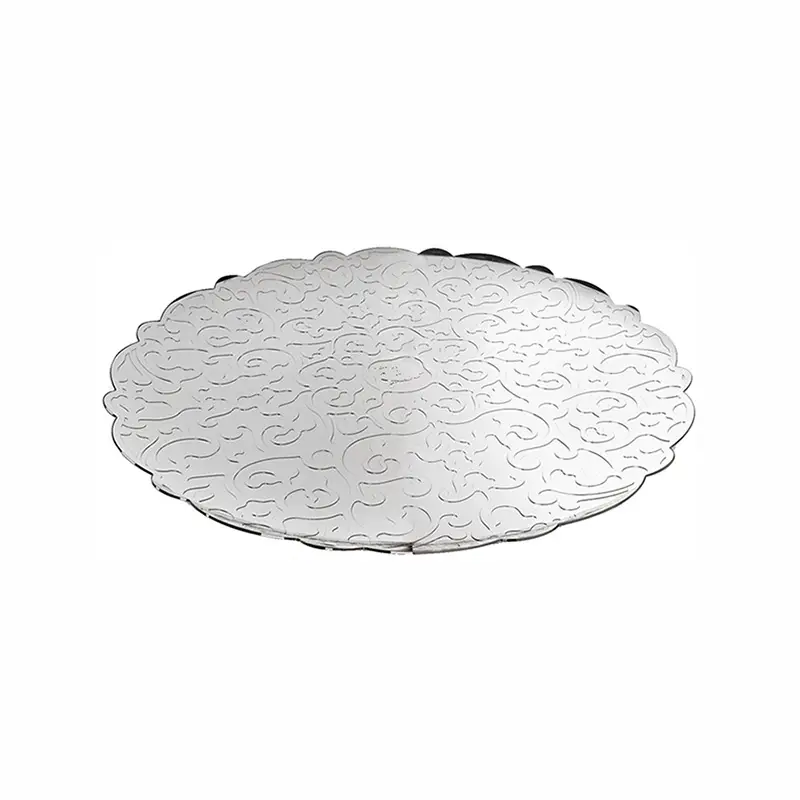 Satisfait Ou Remboursé Tray, Dish Round DRESSED stainless steel trayALESSI