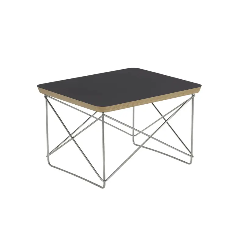 Table d'appoint guéridon LTR Noir / InoxVITRA Meilleur Choix
