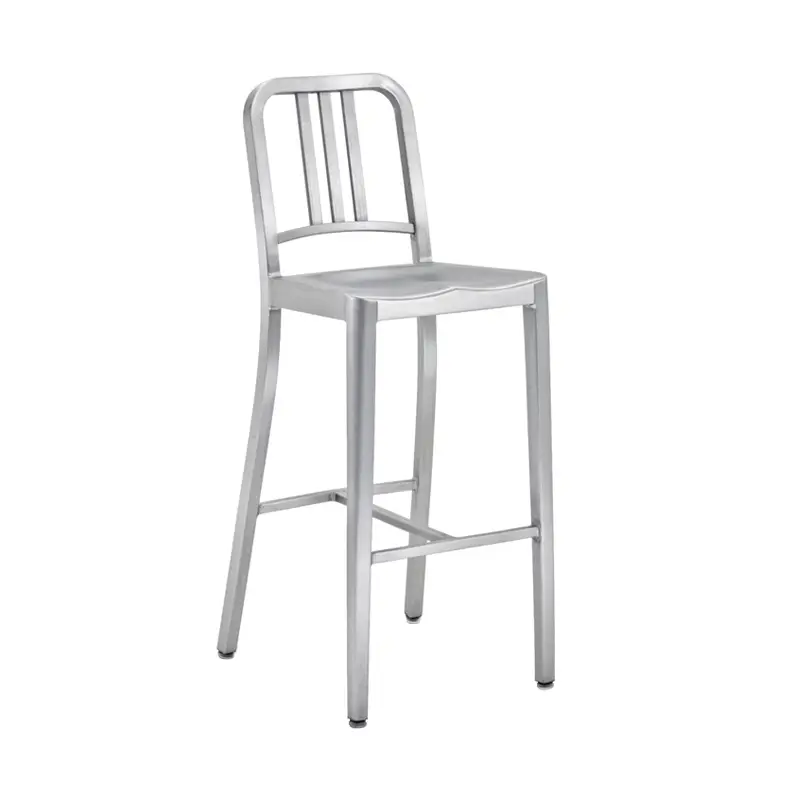 Expédié Aujourd'hui Tabouret haut 1006 NAVY STOOL Aluminium brosséEMECO