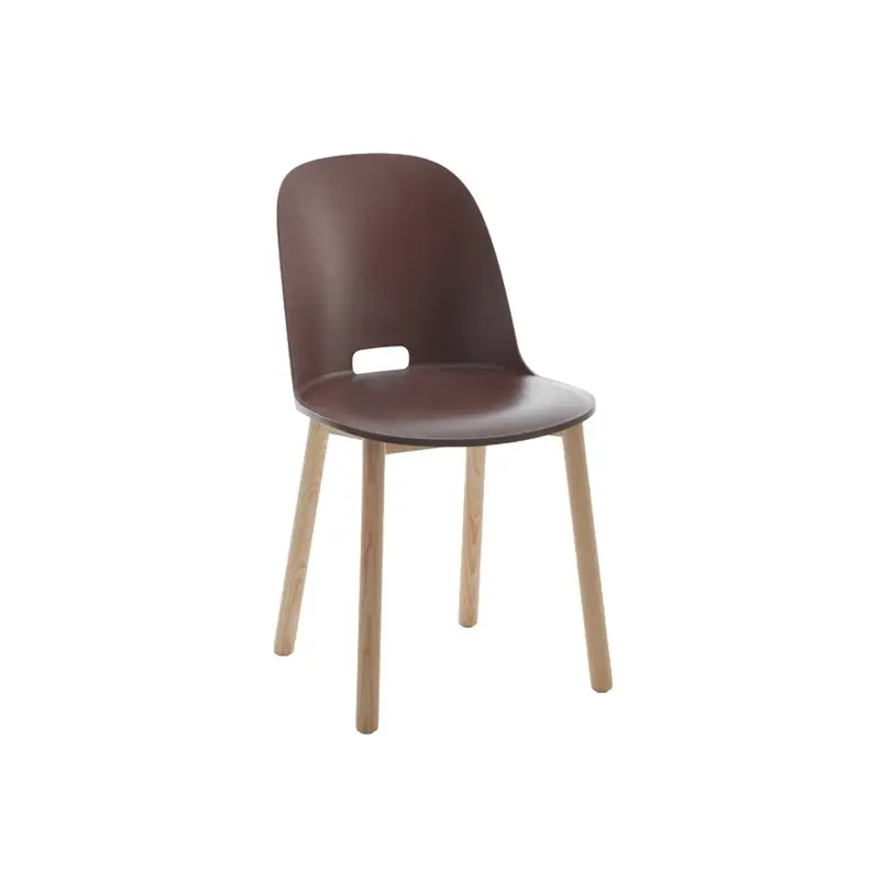 Chaise ALFI dossier haut MarronEMECO Nouvel Arrivage