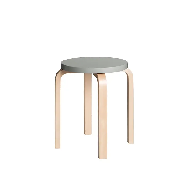 Stool E60 Grey lacquered seatARTEK Nouvelle Collection