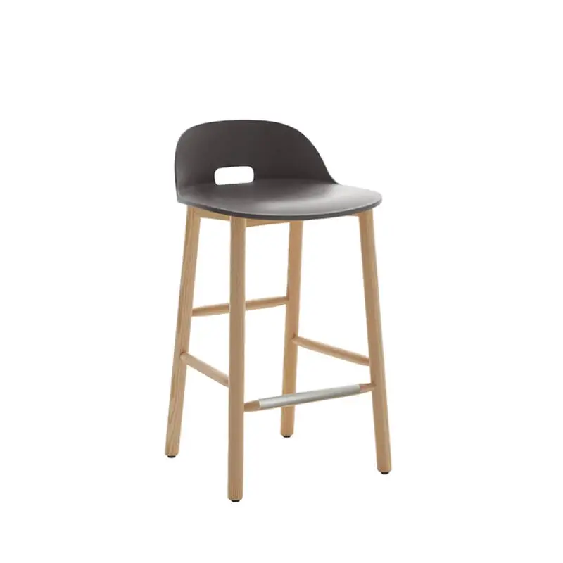 Tabouret haut ALFI STOOL dossier bas AnthraciteEMECO Haute Qualité