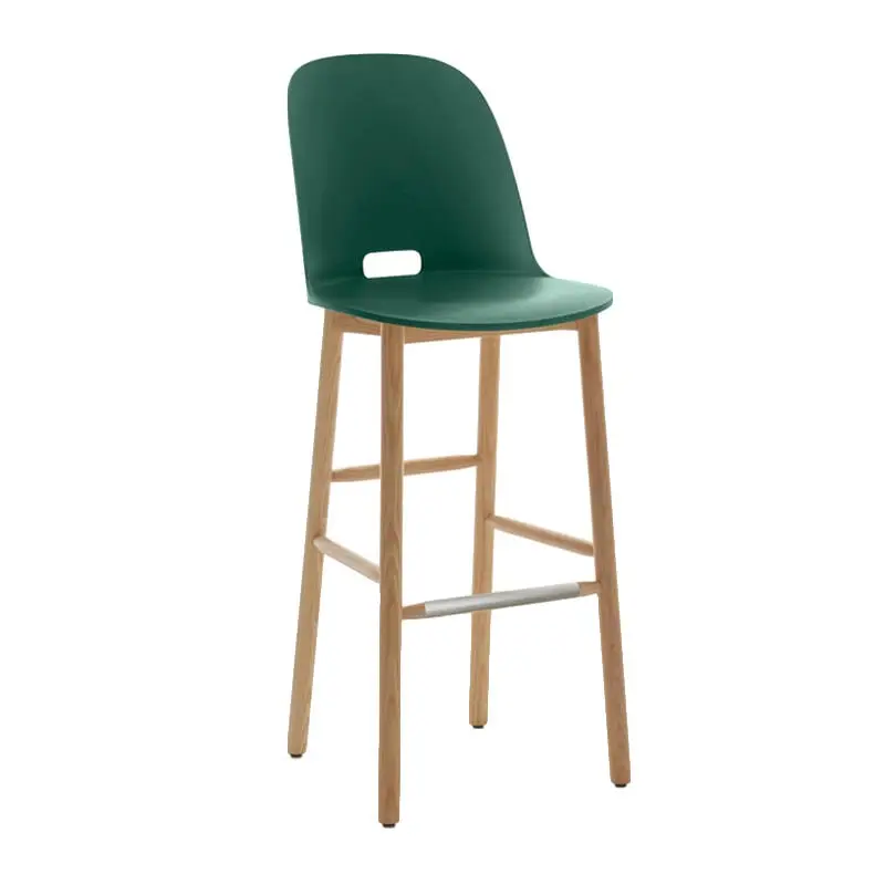 Certifié Tabouret haut ALFI STOOL dossier haut VertEMECO