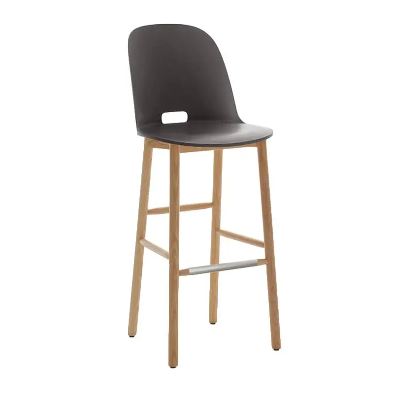Dernier Modèle Tabouret haut ALFI STOOL dossier haut AnthraciteEMECO