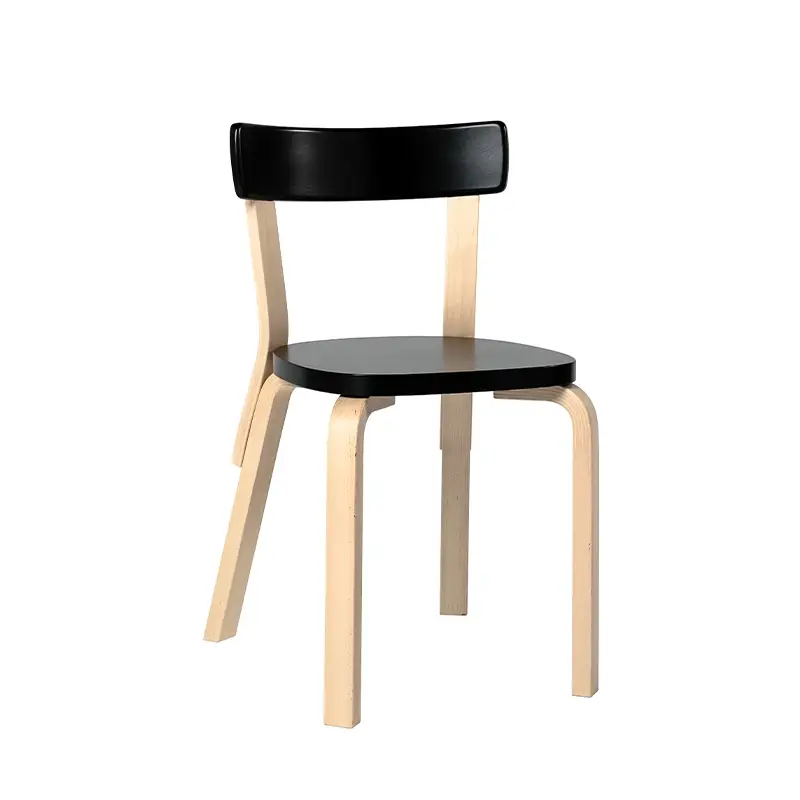 Dining Chair 69 Birch / BlackARTEK Prix Bas