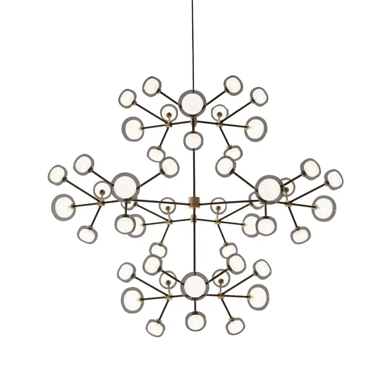 Suspension NABILA 552.48 Laiton brossé / verre transparentTOOY Acheter En Ligne