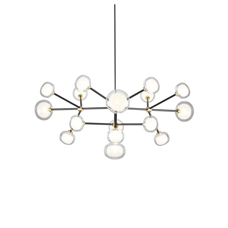 Haute Qualité Suspension NABILA 552.16 Laiton brossé / verre transparentTOOY