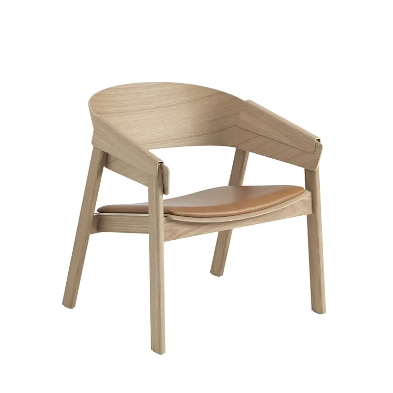 Easy chair COVER LOUNGE Cognac leather seatMUUTO Prix Bas