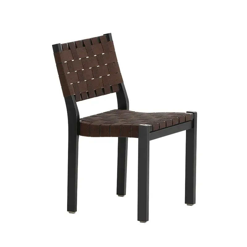 Chaise 611 Bouleau noir / lin noir/marronARTEK Vente Directe