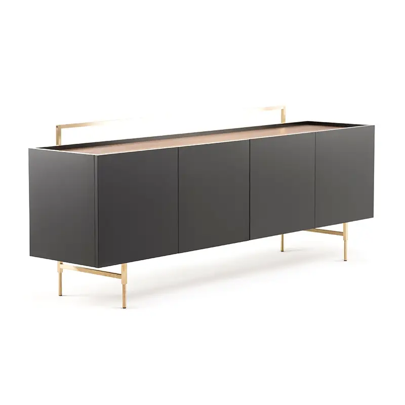 Jusqu'à Épuisement Des Stocks Meuble de rangement TRUNK LOW Noir/ noyerDE LA ESPADA